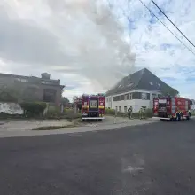View photo: Fire at the former foundry in Gromadka