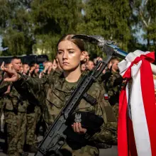 View photo: Ceremony at the 10th Armored Cavalry Brigade in Świętoszów